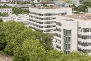 Building of the Faculty of Biochemical and Chemical Engineering The BCI buildingshot from above